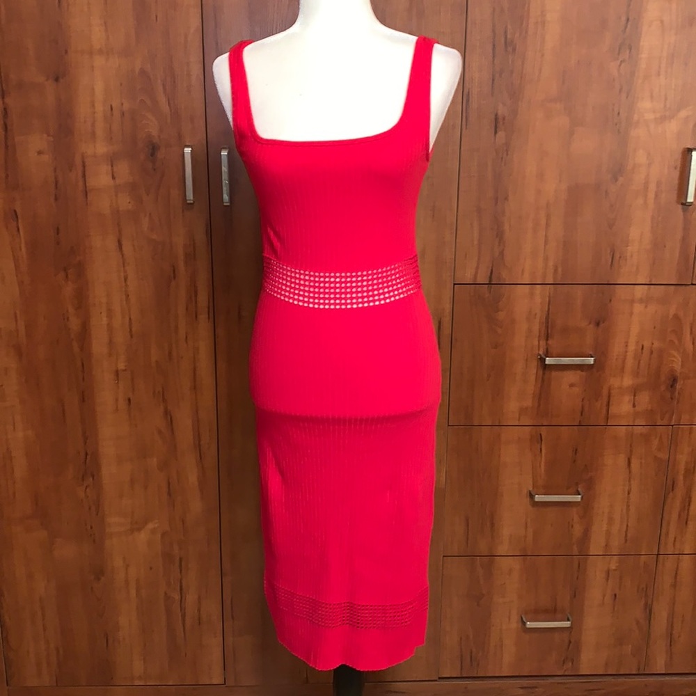 Zara Ribbed Crochet Sleeveless Dress